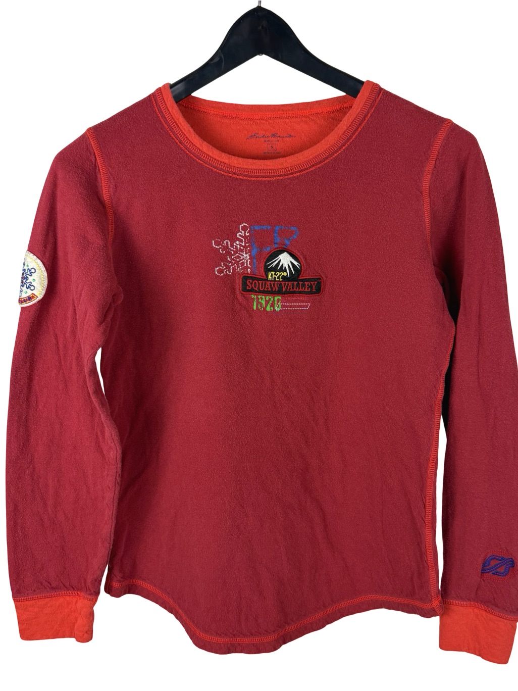 Women’s Y2k Eddie Bauer Squaw Valley Ski Long Sleeve Cute Shirt Size S